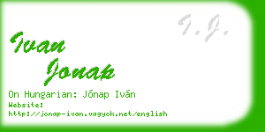 ivan jonap business card