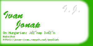 ivan jonap business card